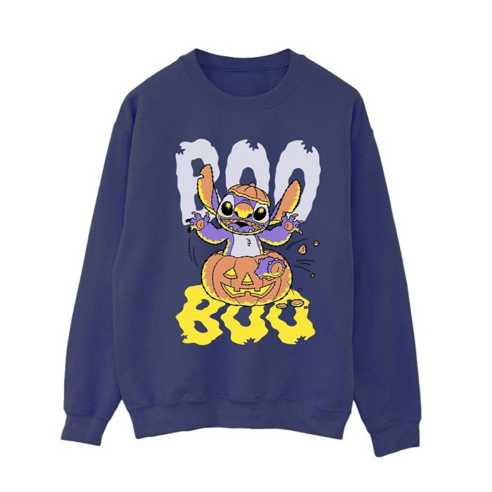 Lilo & Stitch Womens/Ladies Boo Pumpkin Sweatshirt / Navy Blue